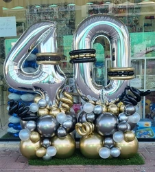 סידור בלונים לגיל 40